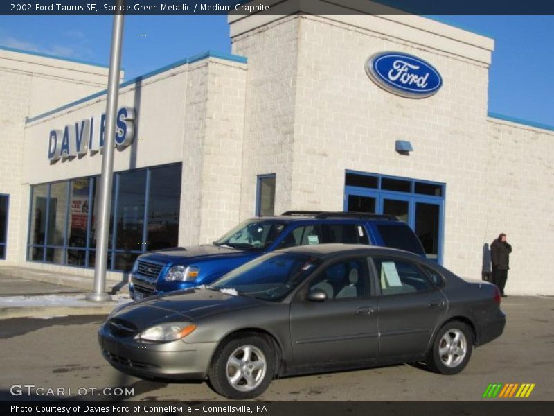 Spruce Green Metallic / Medium Graphite 2002 Ford Taurus SE