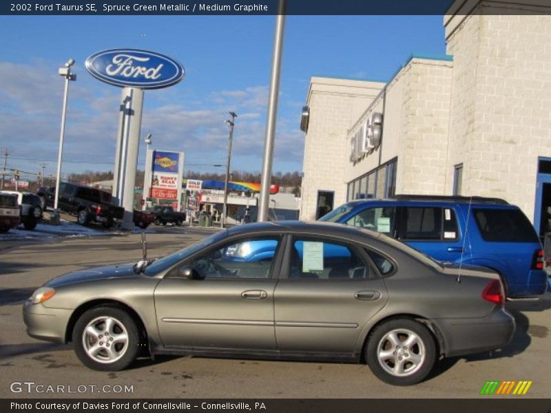 Spruce Green Metallic / Medium Graphite 2002 Ford Taurus SE