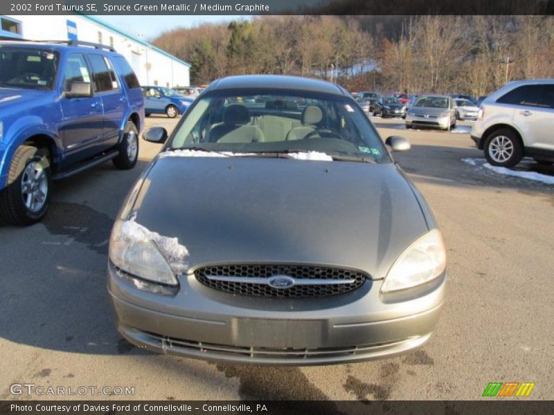 Spruce Green Metallic / Medium Graphite 2002 Ford Taurus SE