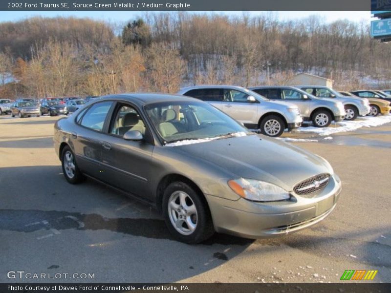 Spruce Green Metallic / Medium Graphite 2002 Ford Taurus SE