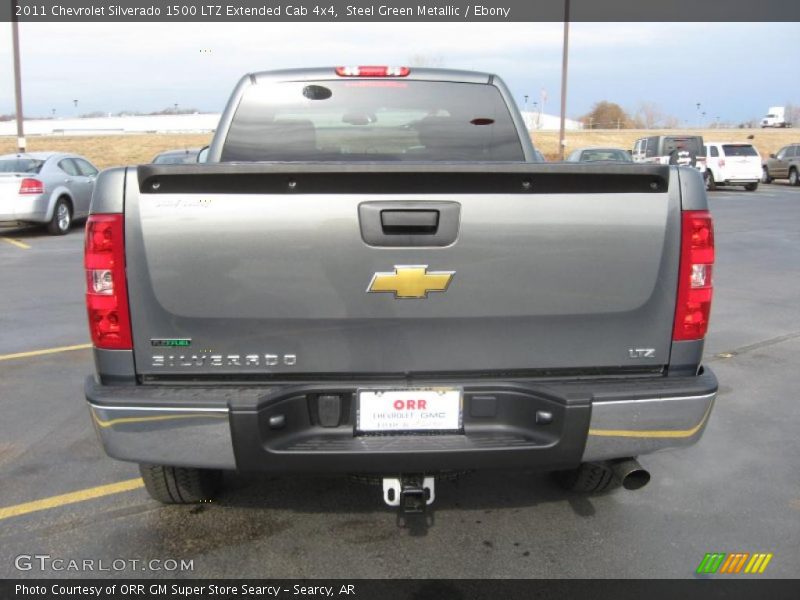 Steel Green Metallic / Ebony 2011 Chevrolet Silverado 1500 LTZ Extended Cab 4x4