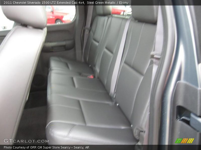Steel Green Metallic / Ebony 2011 Chevrolet Silverado 1500 LTZ Extended Cab 4x4