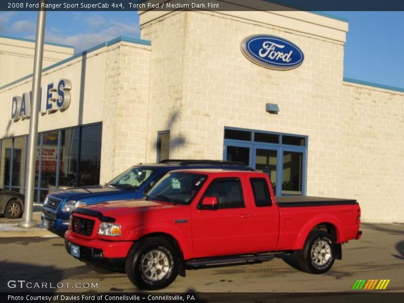 Torch Red / Medium Dark Flint 2008 Ford Ranger Sport SuperCab 4x4