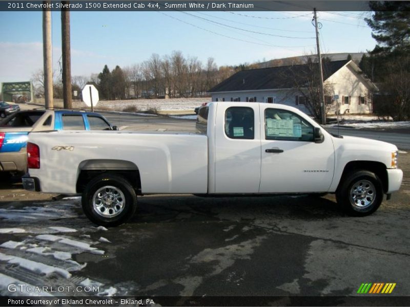 Summit White / Dark Titanium 2011 Chevrolet Silverado 1500 Extended Cab 4x4