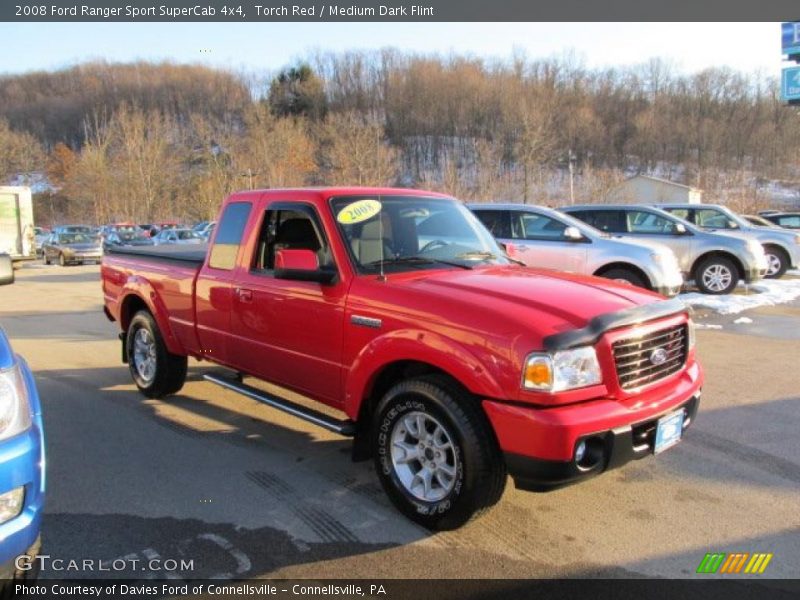 Torch Red / Medium Dark Flint 2008 Ford Ranger Sport SuperCab 4x4