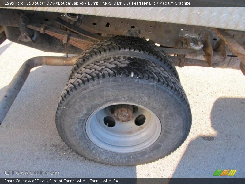 Dark Blue Pearl Metallic / Medium Graphite 1999 Ford F350 Super Duty XL SuperCab 4x4 Dump Truck