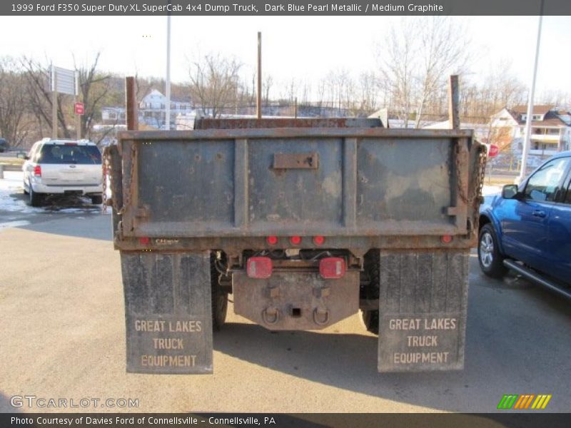 Dark Blue Pearl Metallic / Medium Graphite 1999 Ford F350 Super Duty XL SuperCab 4x4 Dump Truck