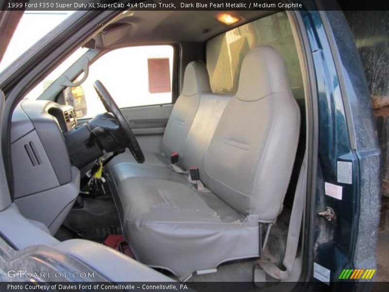  1999 F350 Super Duty XL SuperCab 4x4 Dump Truck Medium Graphite Interior