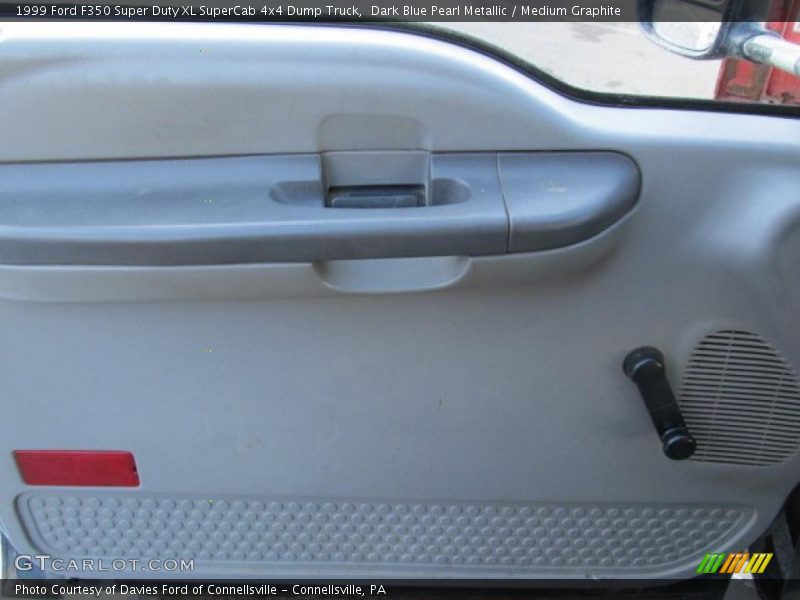 Dark Blue Pearl Metallic / Medium Graphite 1999 Ford F350 Super Duty XL SuperCab 4x4 Dump Truck
