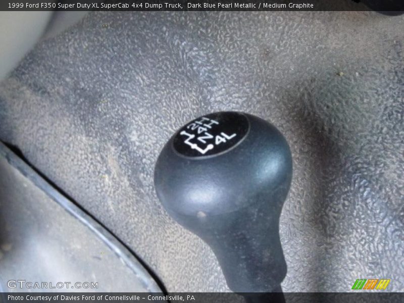 Dark Blue Pearl Metallic / Medium Graphite 1999 Ford F350 Super Duty XL SuperCab 4x4 Dump Truck