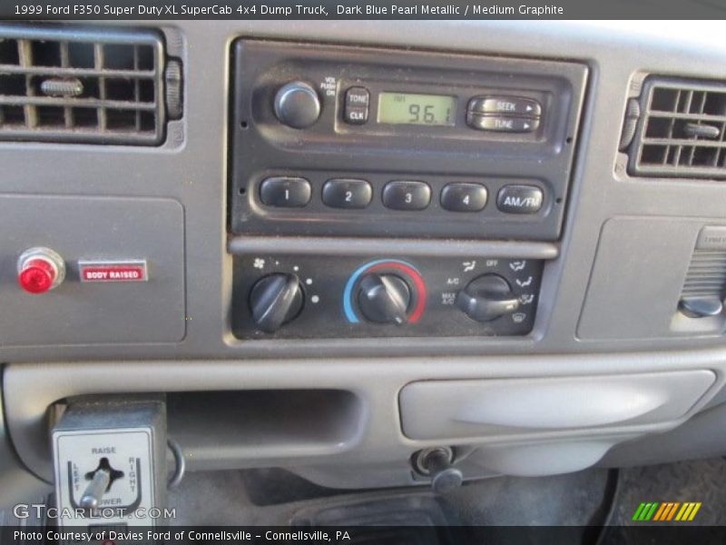 Dark Blue Pearl Metallic / Medium Graphite 1999 Ford F350 Super Duty XL SuperCab 4x4 Dump Truck