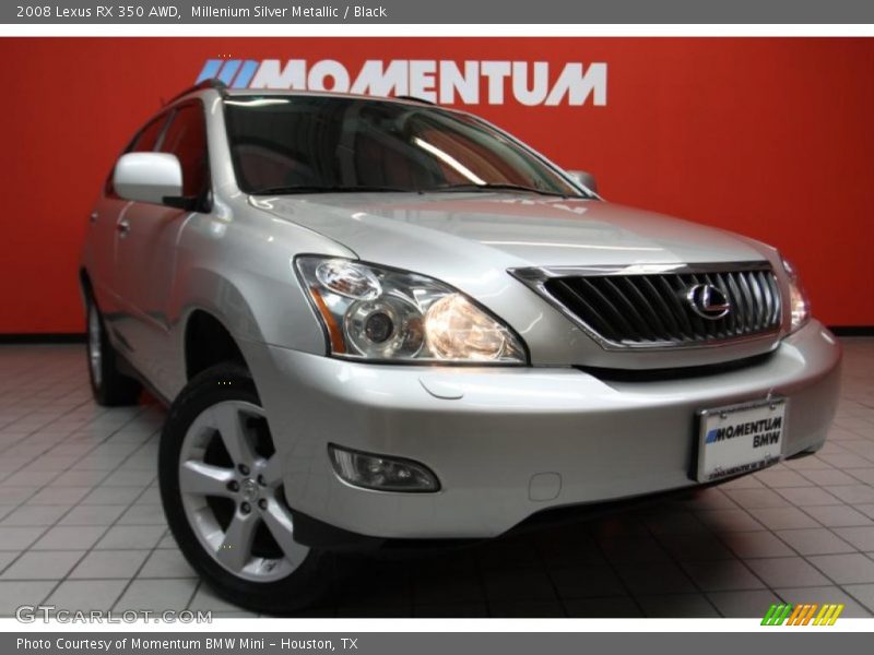 Millenium Silver Metallic / Black 2008 Lexus RX 350 AWD