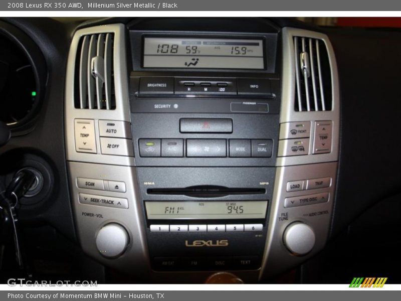 Millenium Silver Metallic / Black 2008 Lexus RX 350 AWD