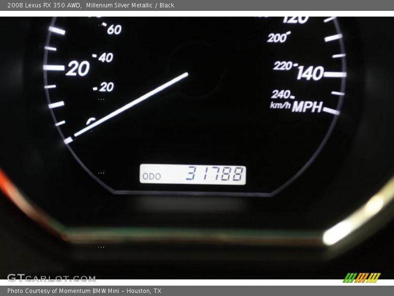 Millenium Silver Metallic / Black 2008 Lexus RX 350 AWD