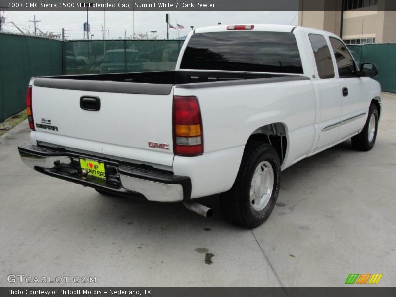 Summit White / Dark Pewter 2003 GMC Sierra 1500 SLT Extended Cab