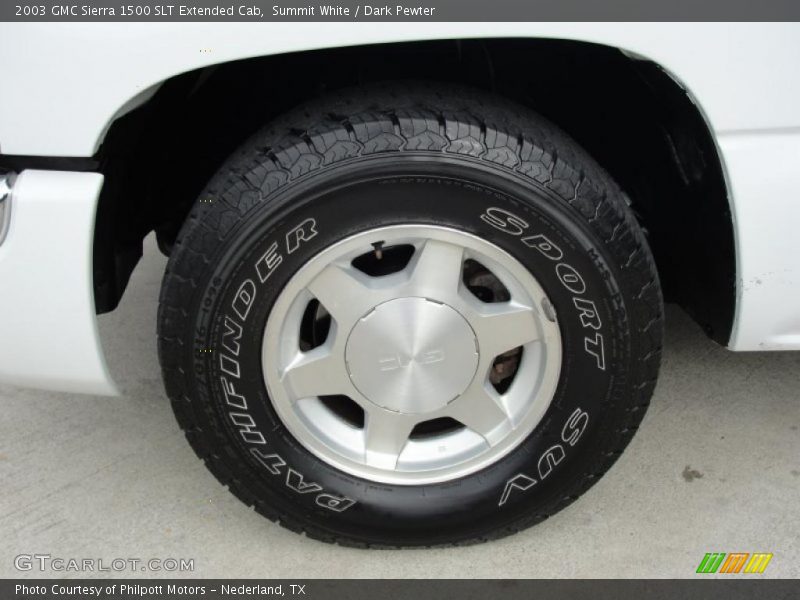 Summit White / Dark Pewter 2003 GMC Sierra 1500 SLT Extended Cab