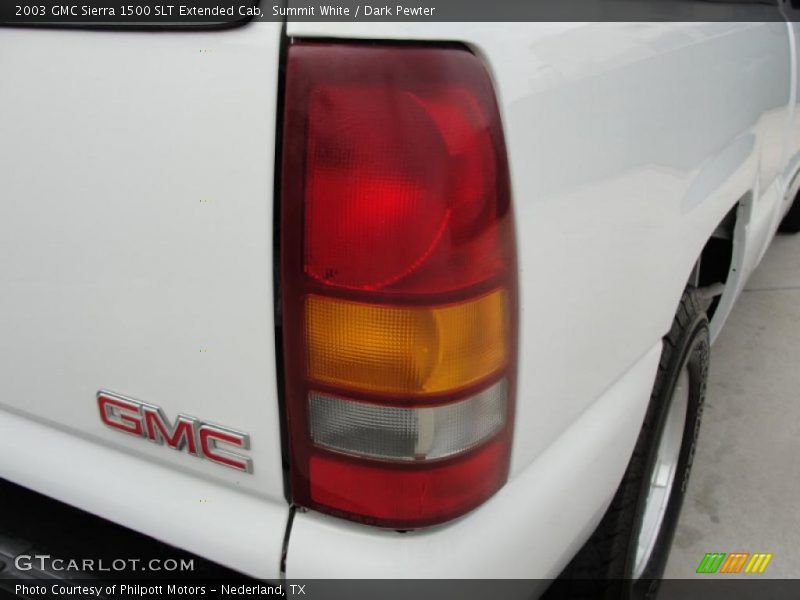 Summit White / Dark Pewter 2003 GMC Sierra 1500 SLT Extended Cab