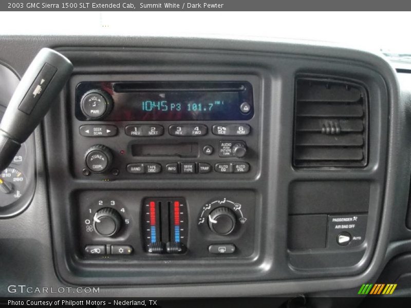 Controls of 2003 Sierra 1500 SLT Extended Cab