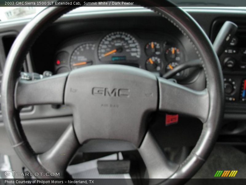 Summit White / Dark Pewter 2003 GMC Sierra 1500 SLT Extended Cab
