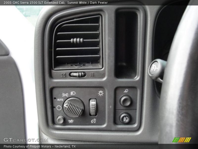 Summit White / Dark Pewter 2003 GMC Sierra 1500 SLT Extended Cab