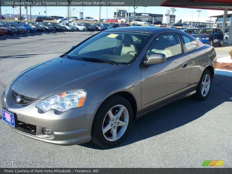 Desert Silver Metallic / Titanium 2003 Acura RSX Type S Sports Coupe