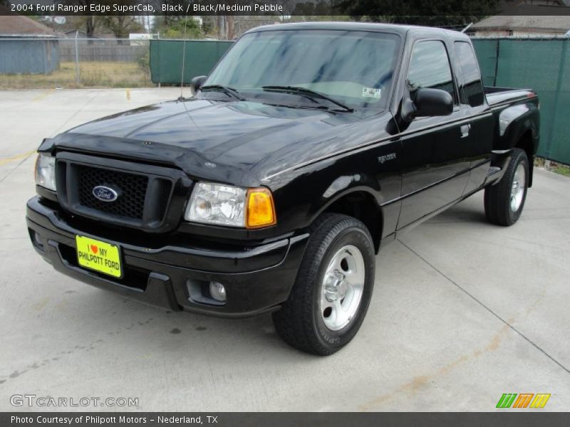 Black / Black/Medium Pebble 2004 Ford Ranger Edge SuperCab