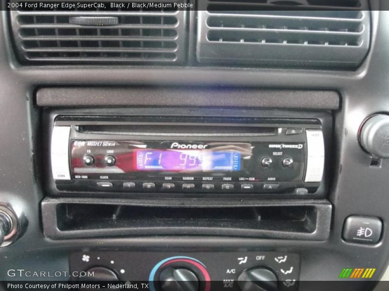 Black / Black/Medium Pebble 2004 Ford Ranger Edge SuperCab