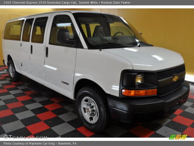 Summit White / Medium Dark Pewter 2003 Chevrolet Express 3500 Extended Cargo Van