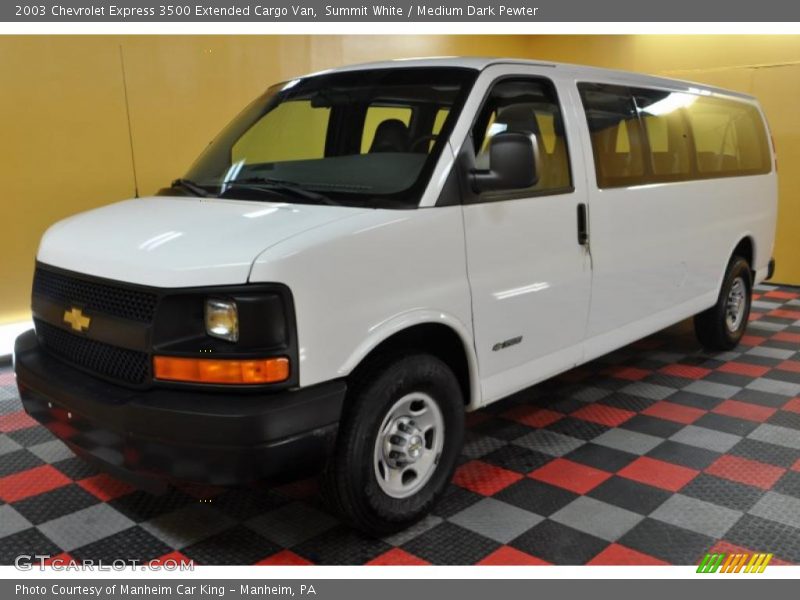 Summit White / Medium Dark Pewter 2003 Chevrolet Express 3500 Extended Cargo Van