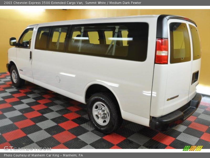 Summit White / Medium Dark Pewter 2003 Chevrolet Express 3500 Extended Cargo Van