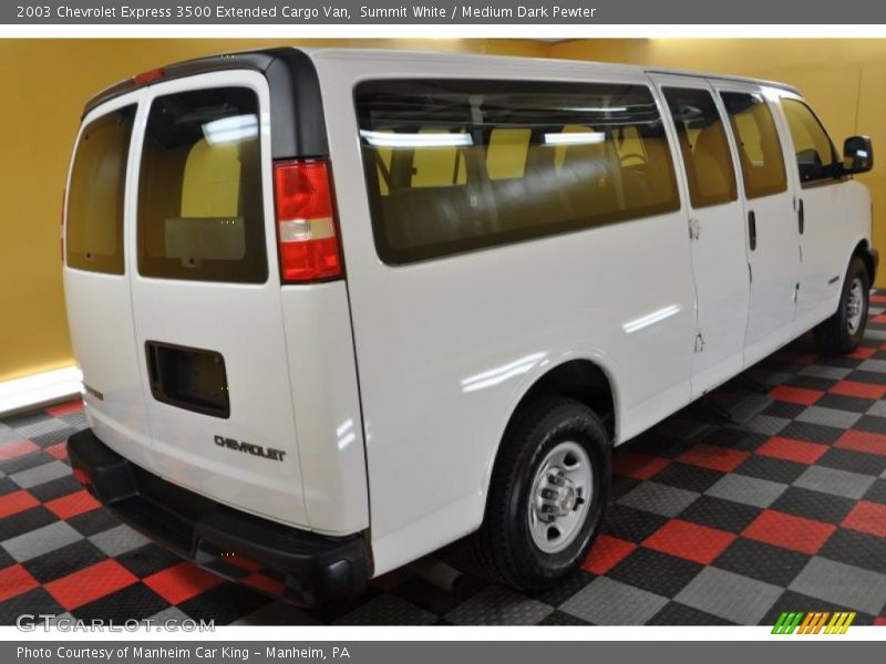 Summit White / Medium Dark Pewter 2003 Chevrolet Express 3500 Extended Cargo Van