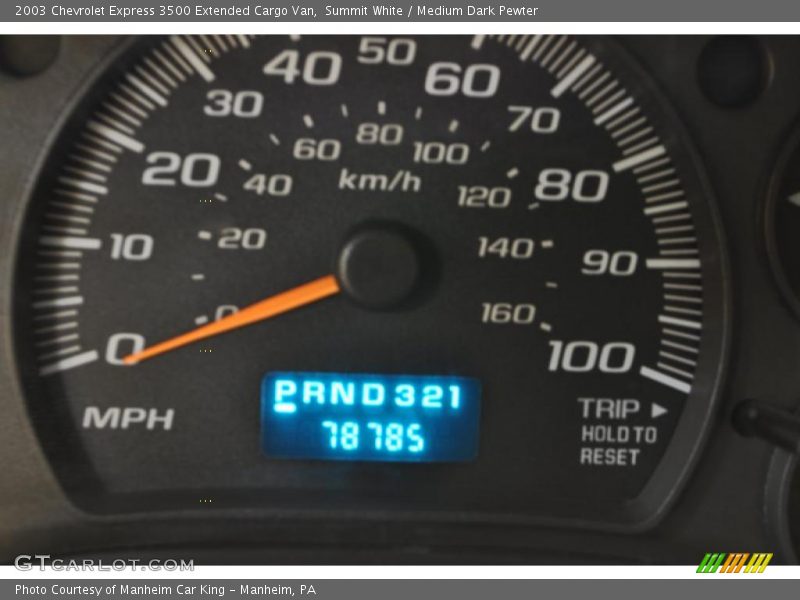 Summit White / Medium Dark Pewter 2003 Chevrolet Express 3500 Extended Cargo Van