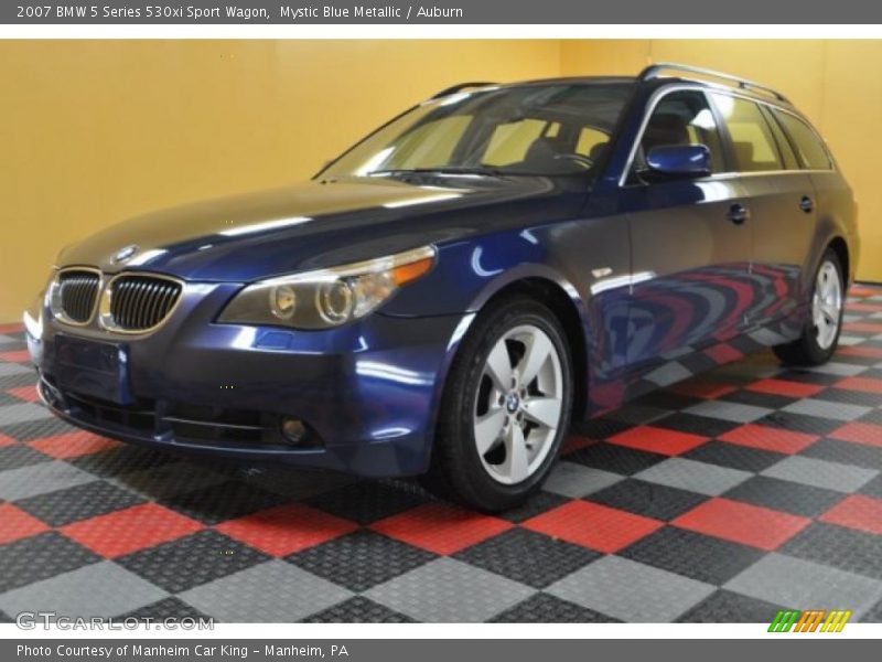 Mystic Blue Metallic / Auburn 2007 BMW 5 Series 530xi Sport Wagon