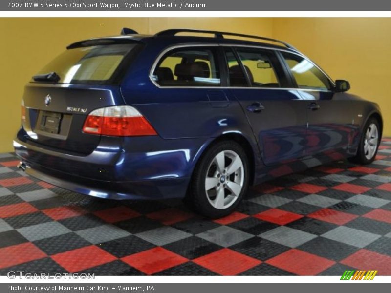 Mystic Blue Metallic / Auburn 2007 BMW 5 Series 530xi Sport Wagon