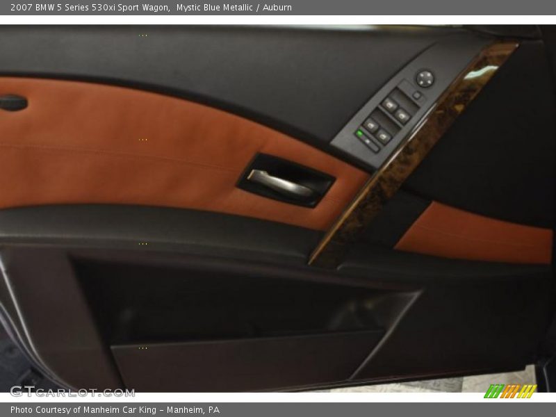 Mystic Blue Metallic / Auburn 2007 BMW 5 Series 530xi Sport Wagon