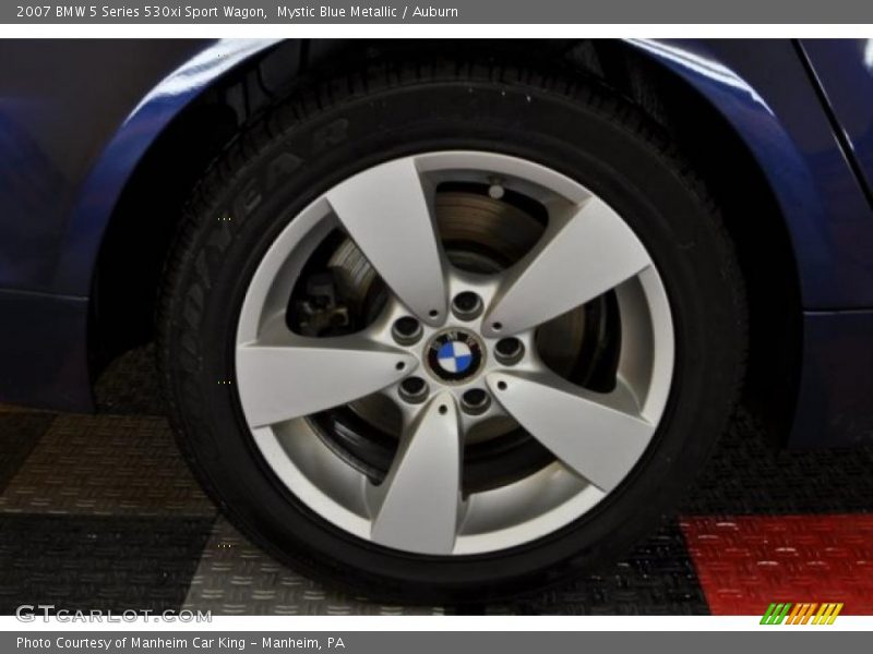 Mystic Blue Metallic / Auburn 2007 BMW 5 Series 530xi Sport Wagon