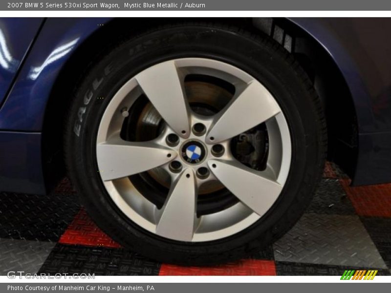 Mystic Blue Metallic / Auburn 2007 BMW 5 Series 530xi Sport Wagon