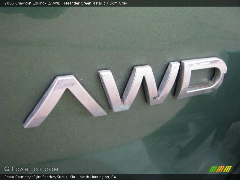 Meander Green Metallic / Light Gray 2005 Chevrolet Equinox LS AWD