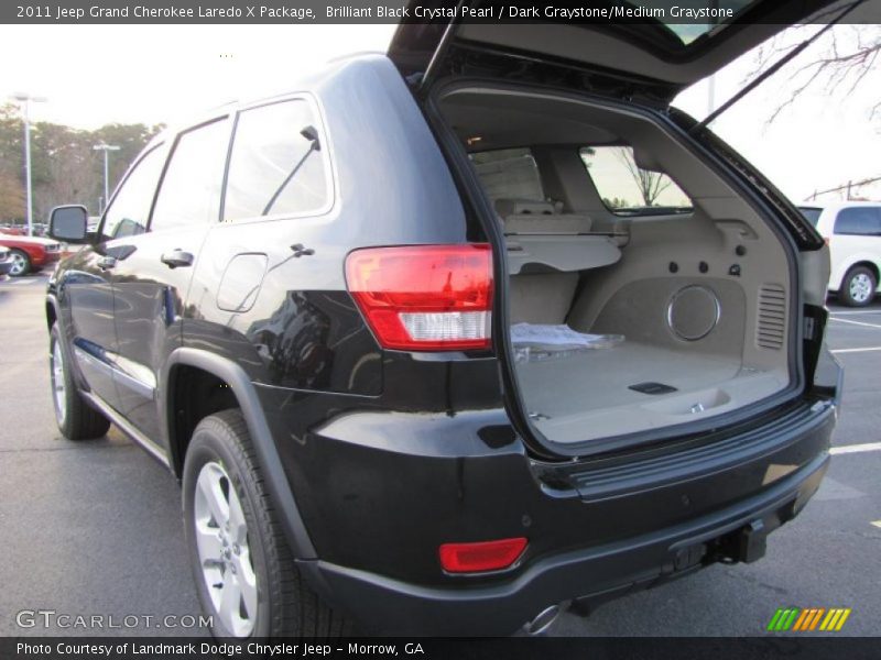 Brilliant Black Crystal Pearl / Dark Graystone/Medium Graystone 2011 Jeep Grand Cherokee Laredo X Package