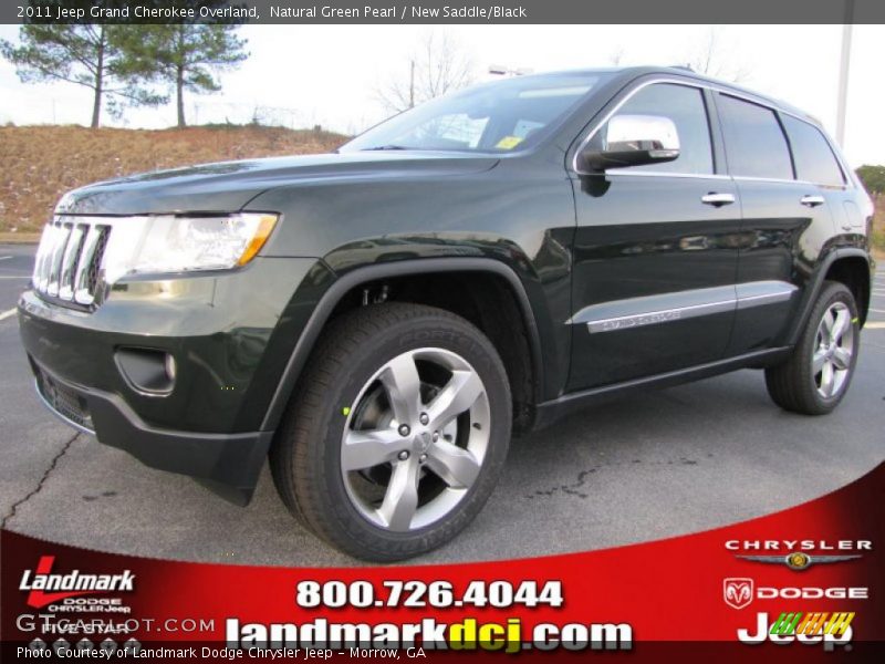 Natural Green Pearl / New Saddle/Black 2011 Jeep Grand Cherokee Overland