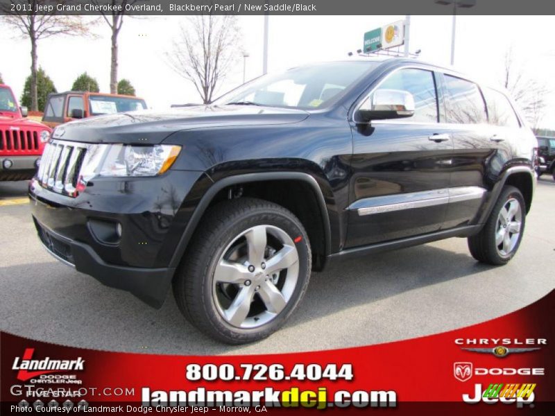 Blackberry Pearl / New Saddle/Black 2011 Jeep Grand Cherokee Overland
