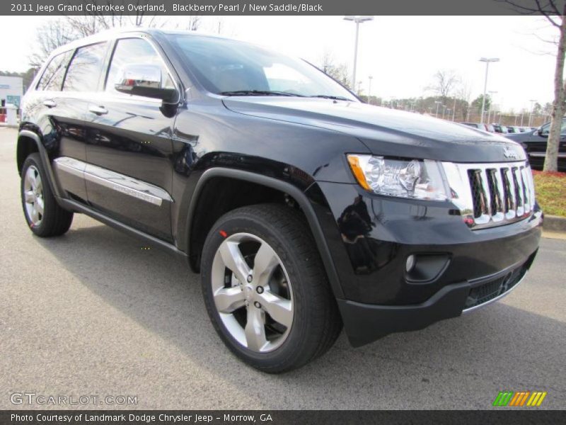 Blackberry Pearl / New Saddle/Black 2011 Jeep Grand Cherokee Overland