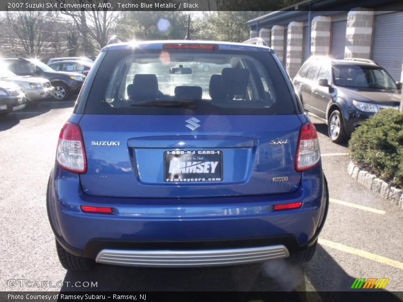Techno Blue Metallic / Black 2007 Suzuki SX4 Convenience AWD