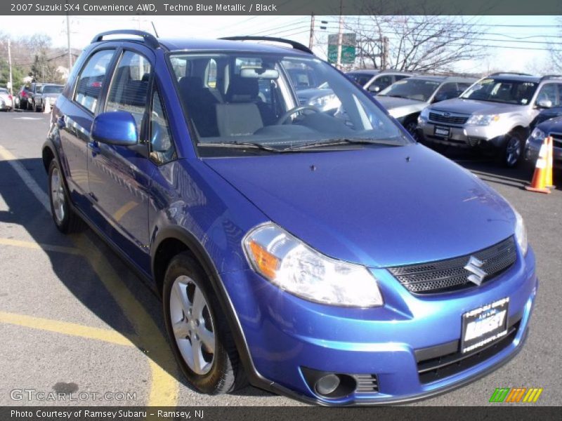 Techno Blue Metallic / Black 2007 Suzuki SX4 Convenience AWD