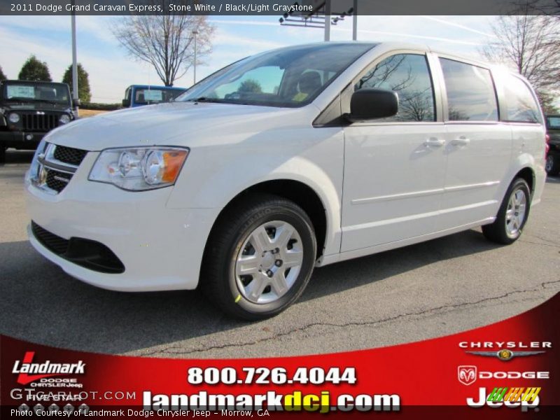 Stone White / Black/Light Graystone 2011 Dodge Grand Caravan Express