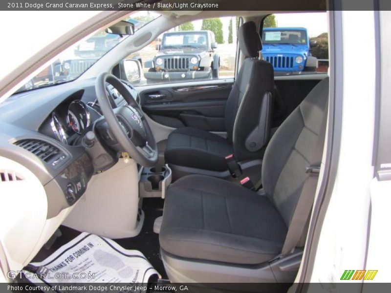 Stone White / Black/Light Graystone 2011 Dodge Grand Caravan Express