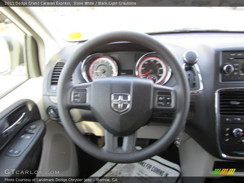 Stone White / Black/Light Graystone 2011 Dodge Grand Caravan Express