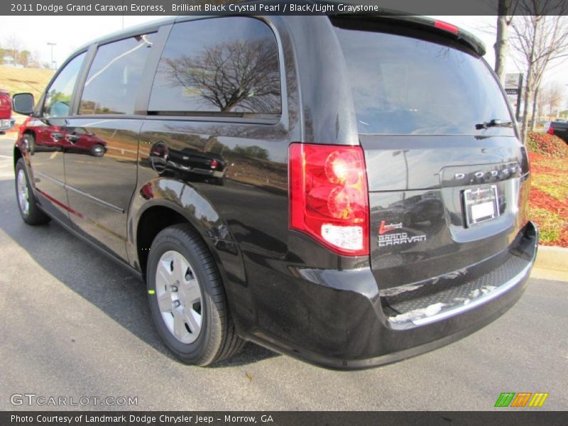 Brilliant Black Crystal Pearl / Black/Light Graystone 2011 Dodge Grand Caravan Express