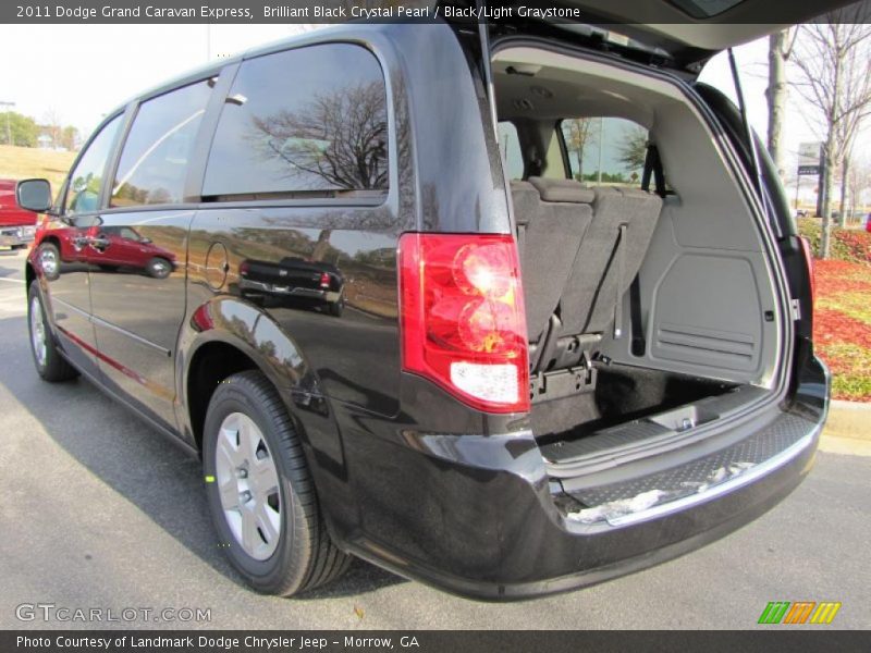 Brilliant Black Crystal Pearl / Black/Light Graystone 2011 Dodge Grand Caravan Express