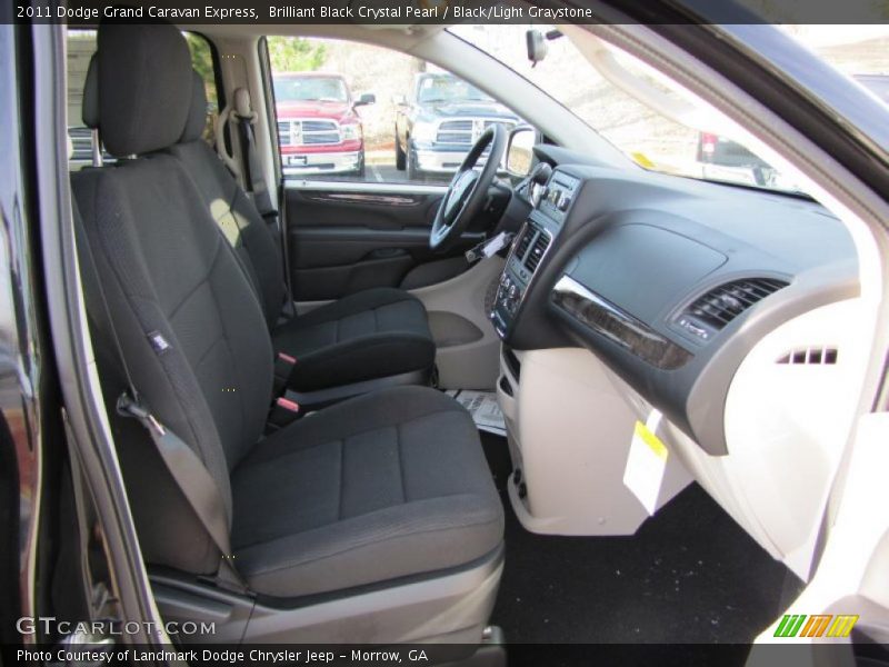 Brilliant Black Crystal Pearl / Black/Light Graystone 2011 Dodge Grand Caravan Express